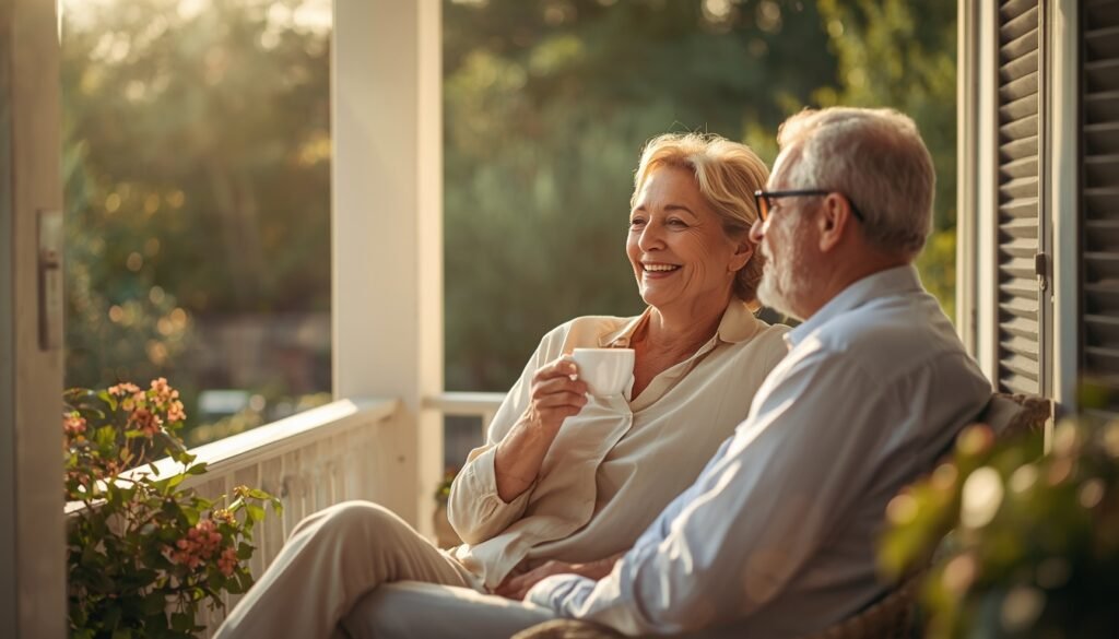 Retired couple enjoying financial independence achieved through
dividend income investing and passive income strategy