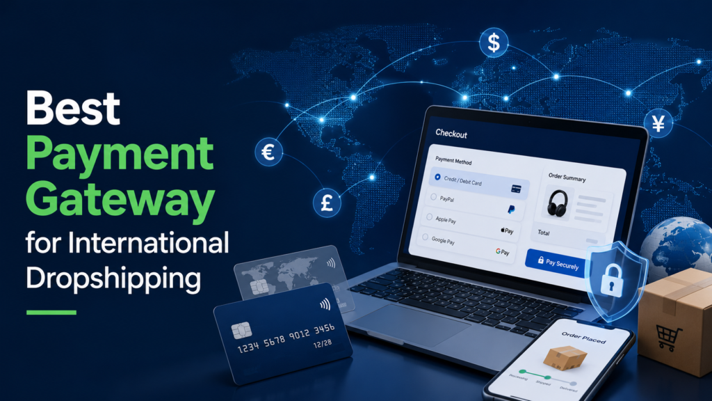Explore the best payment gateways for international dropshipping, including Shopify Payments, Stripe, PayPal, and Adyen, with fees and key features.