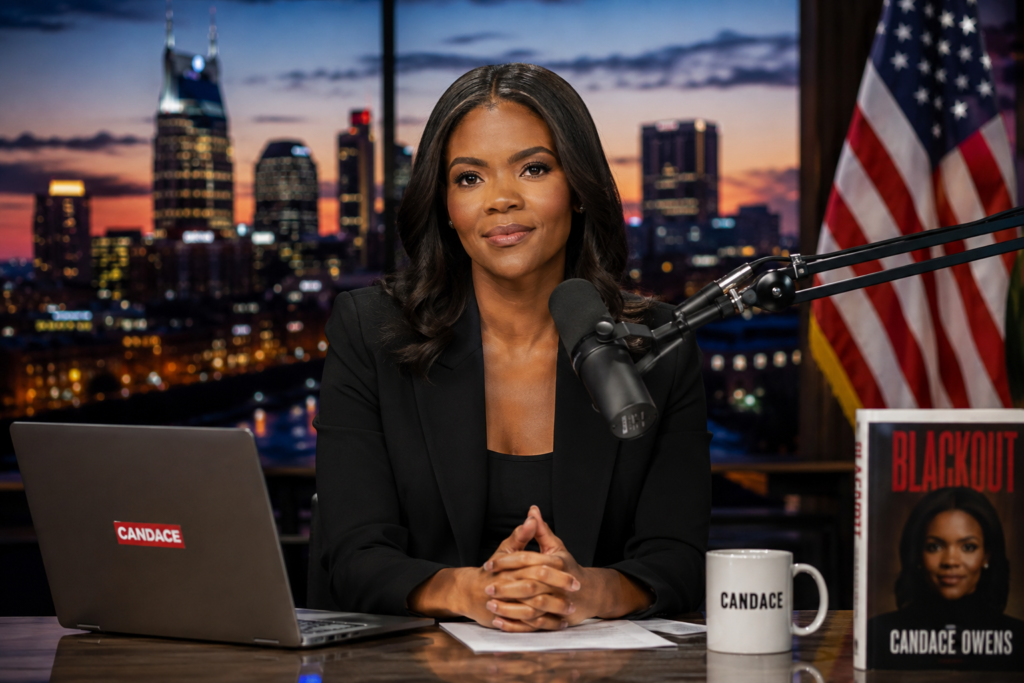 Candace Owens Nashville Tennessee media studio background
