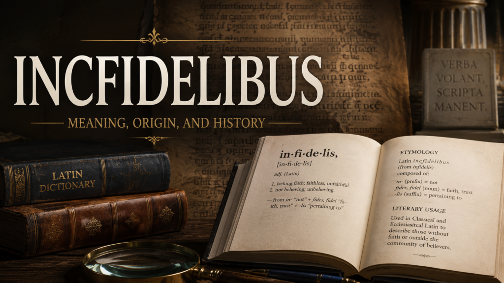 Incfidelibus meaning, Latin origin, and historical context