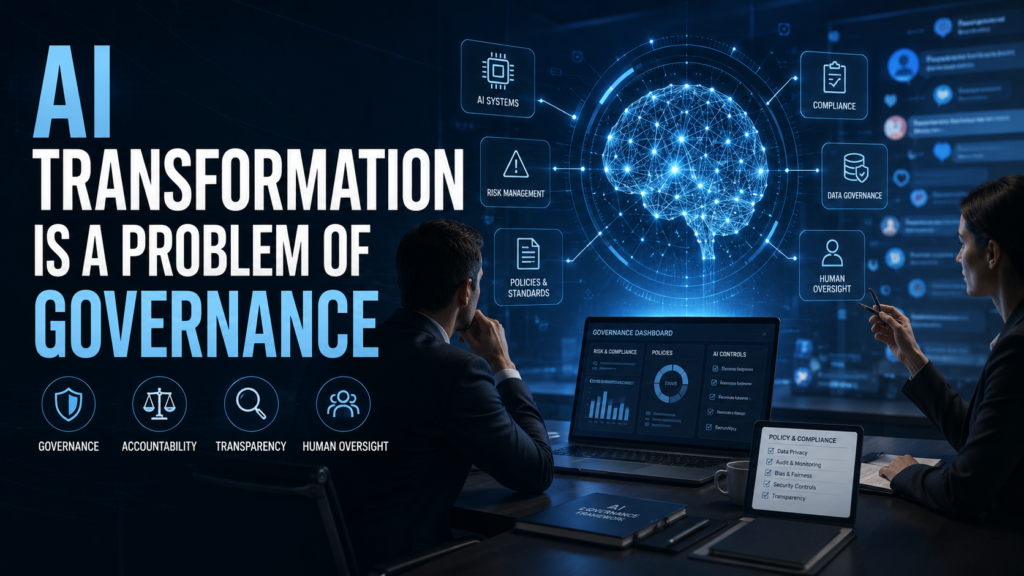 AI transformation and governance discussion on Twitter with AI and human oversight