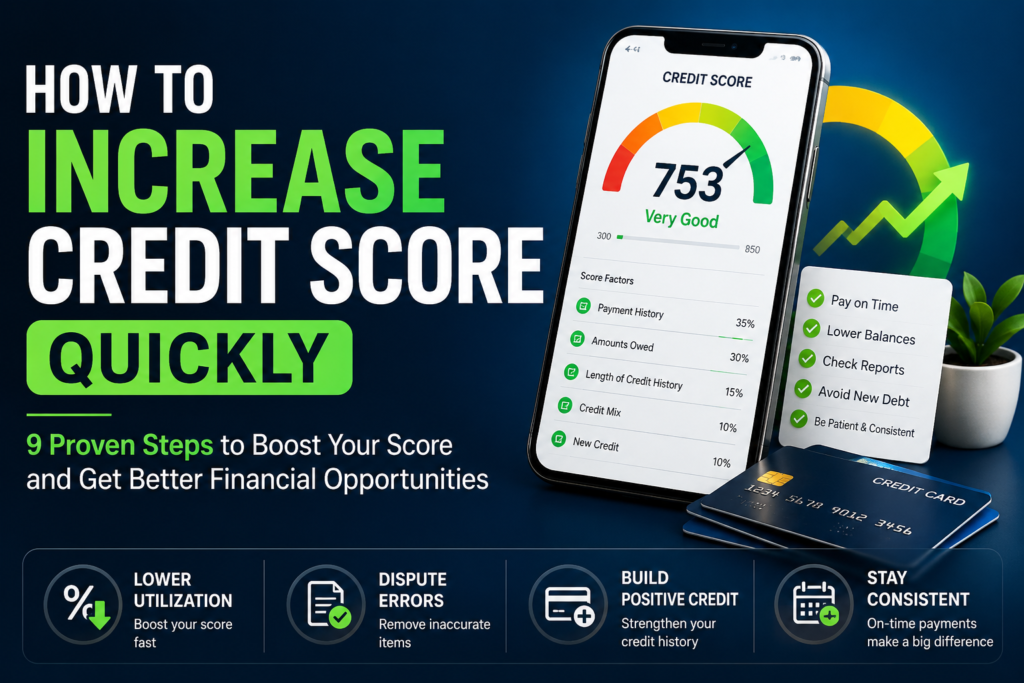 How to increase credit score quickly with practical credit-building strategies